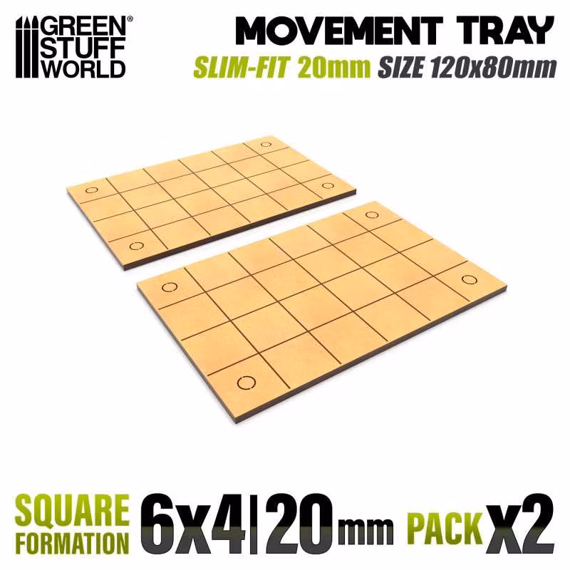 MDF Movement Trays - Slimfit Square 120x80mm