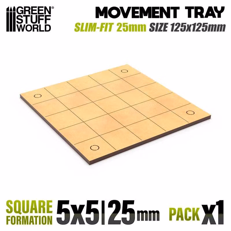 MDF Movement Trays - Slimfit Square 125x125mm
