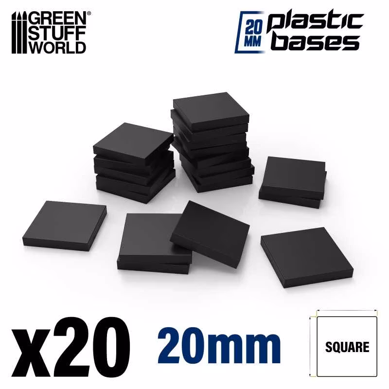 PLASTIC BASES - SQUARE 20x20mm