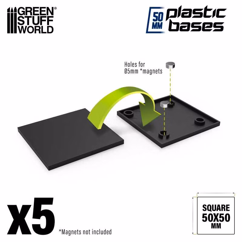 Plastic Square Bases 50mm