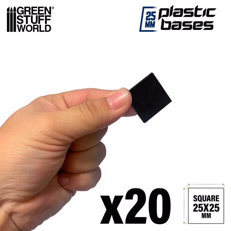 Plastic Square Bases 25mm