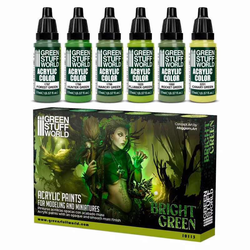 Paint Set - Bright Green NEDASATT PGA KARTONGSKADA