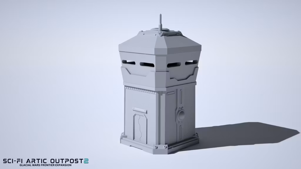 Sci-Fi Artic Outpost 2  - Glacier Guard Tower