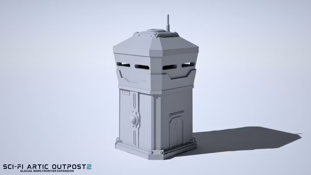 Sci-Fi Artic Outpost 2  - Glacier Guard Tower