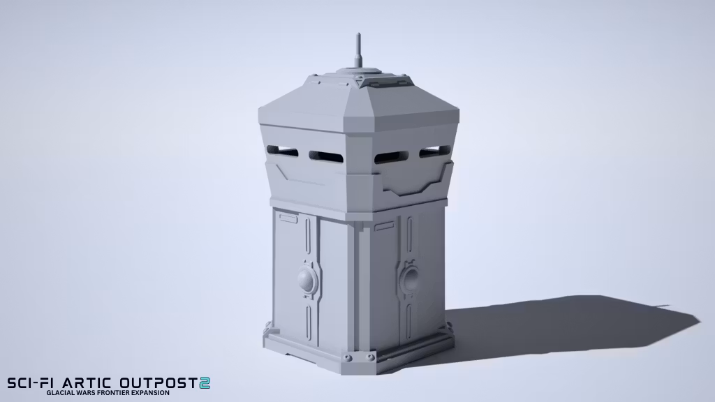 Sci-Fi Artic Outpost 2  - Glacier Guard Tower