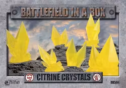 Battlefield In A Box - Citrine Crystals - Yellow - (x6) - 30mm