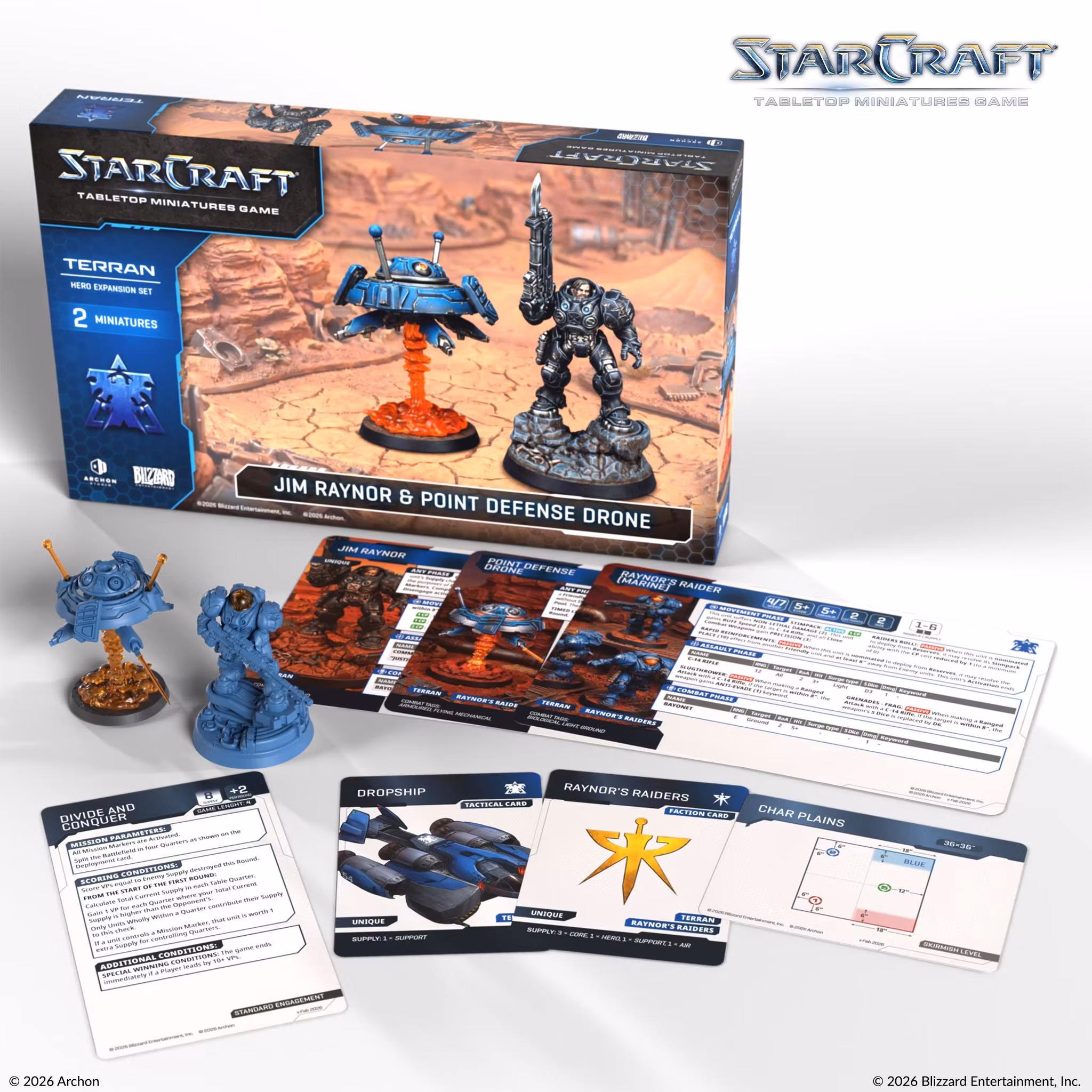 Starcraft TMG: Terran Hero Expansion Set: Jim Raynor & Point Defense Drone