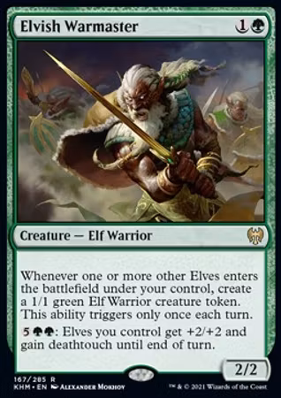 Elvish Warmaster (begagnat kort, EX/NM)