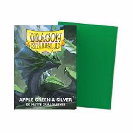 Dragon Shield - Standard Sleeves DUAL (100 Sleeves) Apple green/Silver