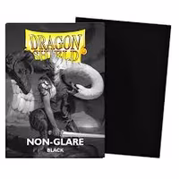 Dragon Shield - Non-Glare Standard Size Sleeves - Black (100 Sleeves)