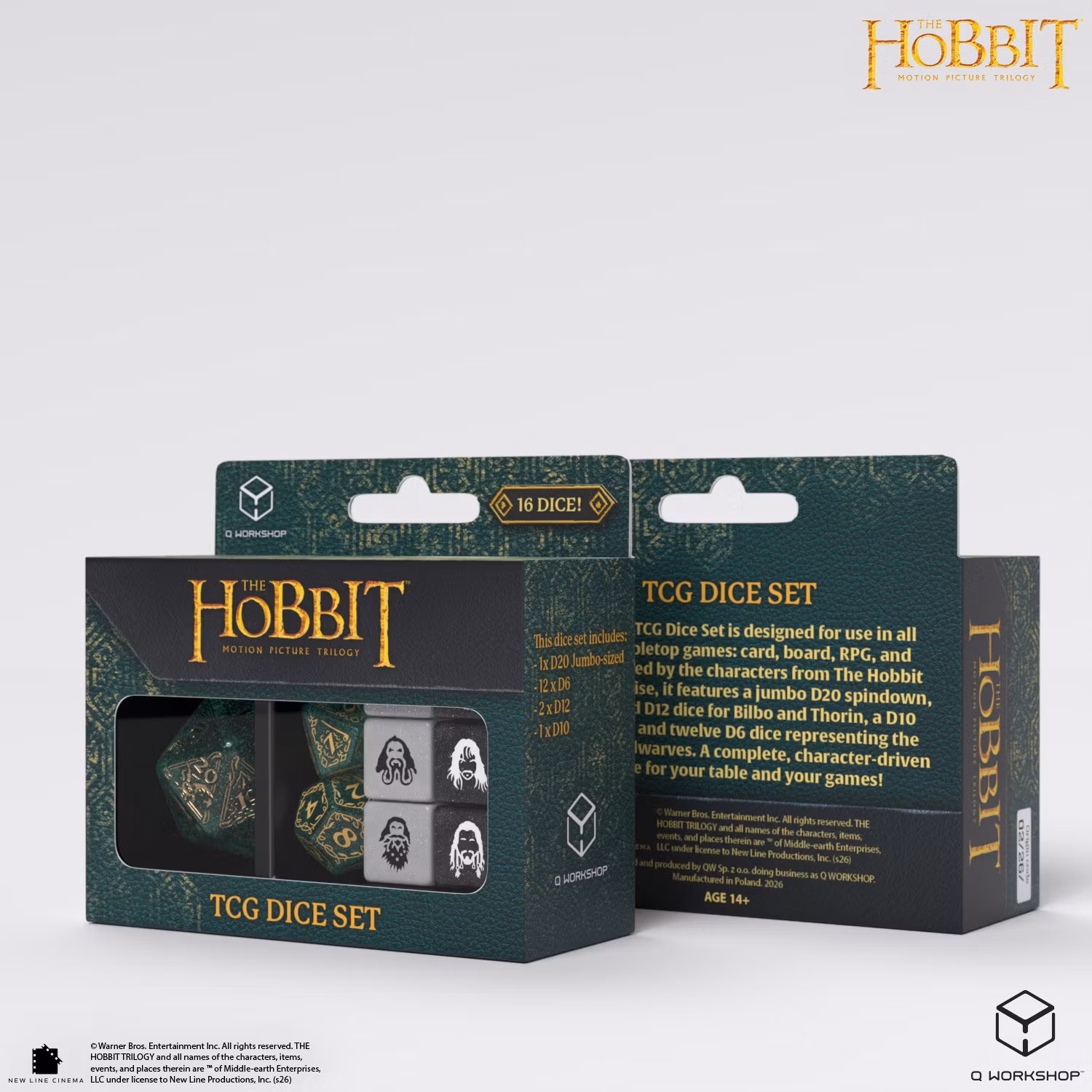Q Workshop - The Hobbit: TCG Dice Set: Verdant Grove (16 Dice)