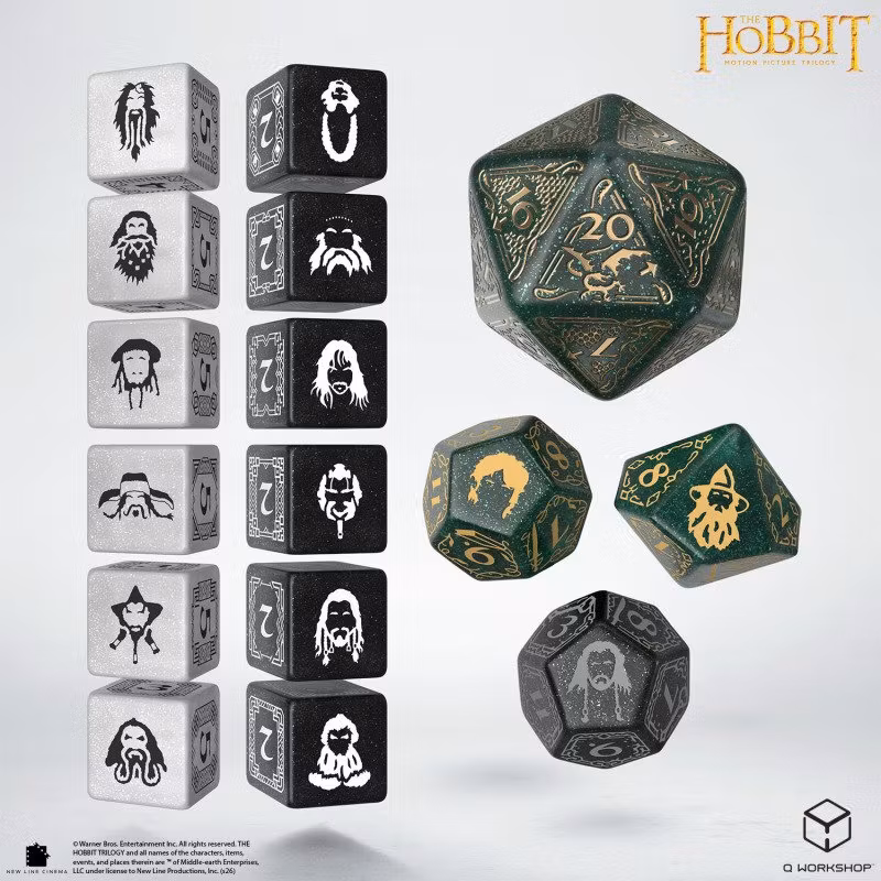 Q Workshop - The Hobbit: TCG Dice Set: Verdant Grove (16 Dice)