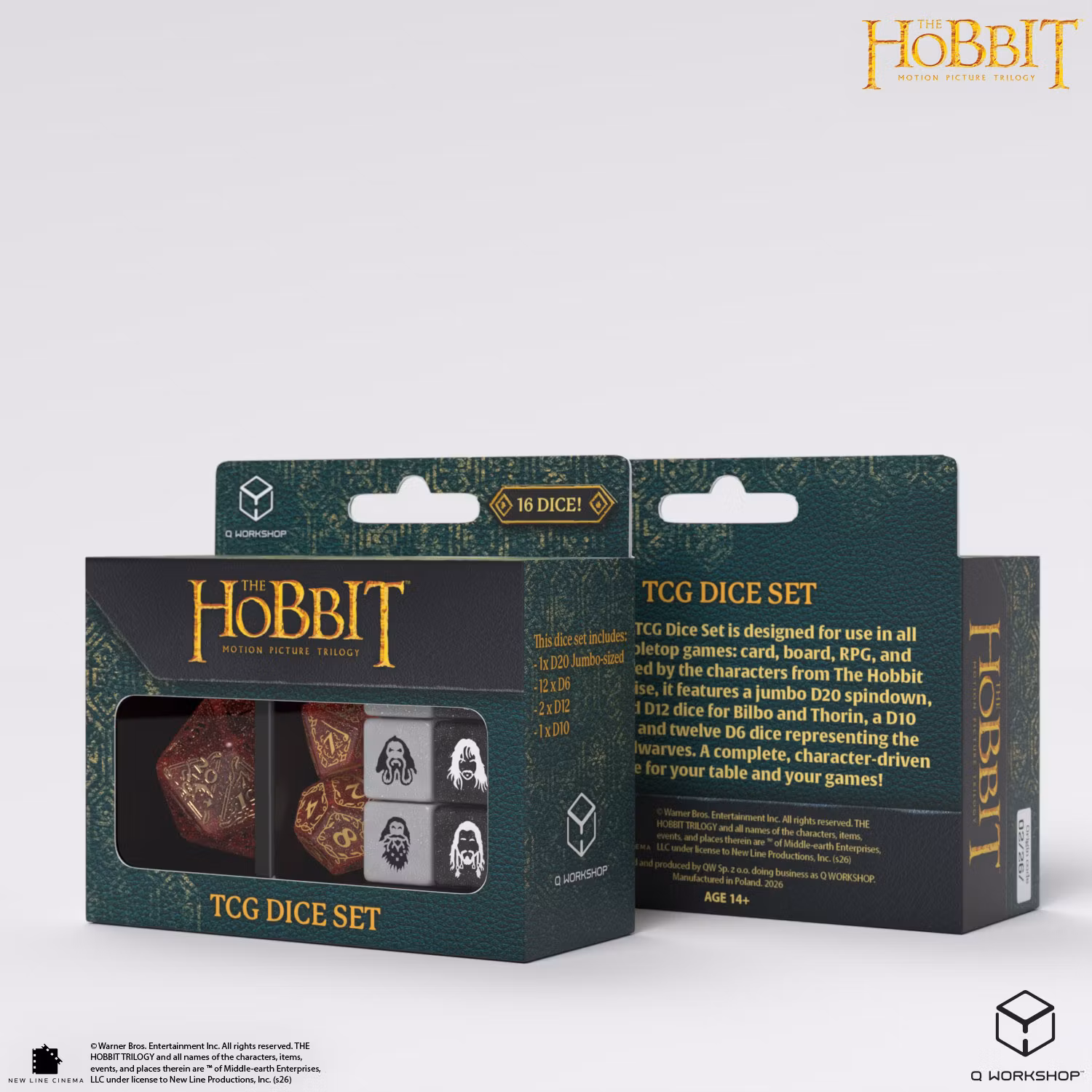 Q Workshop - The Hobbit: TCG Dice Set: Ember Hearth (16 Dice)