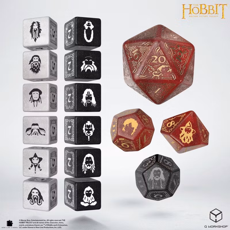 Q Workshop - The Hobbit: TCG Dice Set: Ember Hearth (16 Dice)