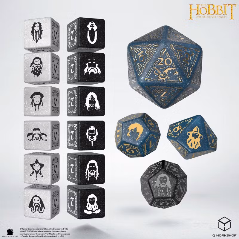 Q Workshop - The Hobbit: TCG Dice Set: Aether Vale (16 Dice)