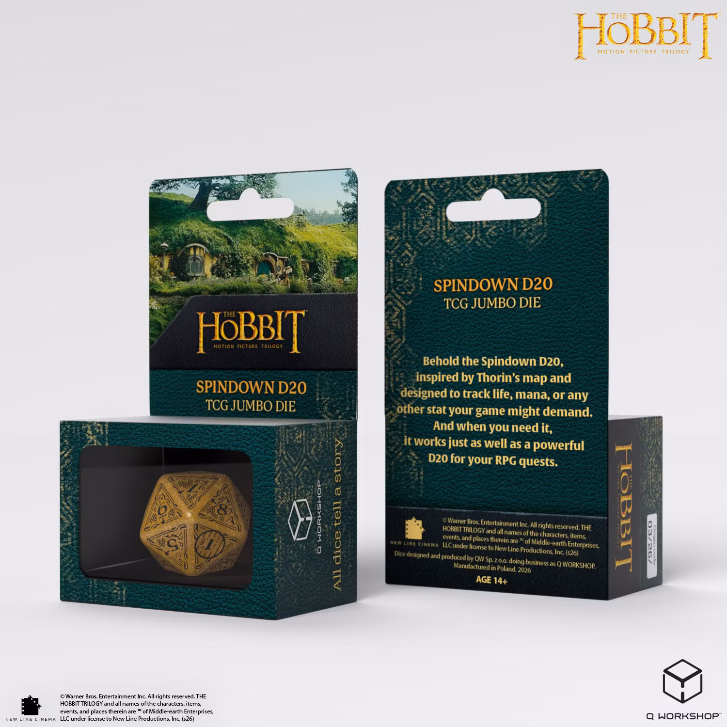 Q Workshop - The Hobbit: D20 Spindown Jumbo Die: Solaris