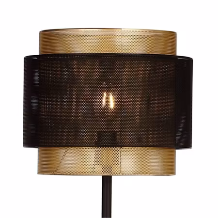 Exklusiv Golvlampa John - svart och guld