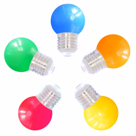 Partylampor 5 st olika färger blandade lampor - 5-pack