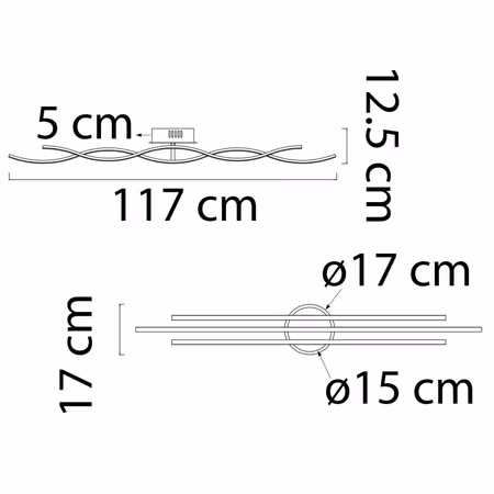 Modern taklampa inkl LED dimbar i 3 steg - Emma