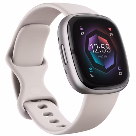 Fitbit Sense 2 Lunar White/Platinum