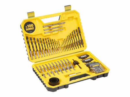 DeWALT DT71563 100-delar - Kit med skruvmejselbits, borrbits och hålsåg