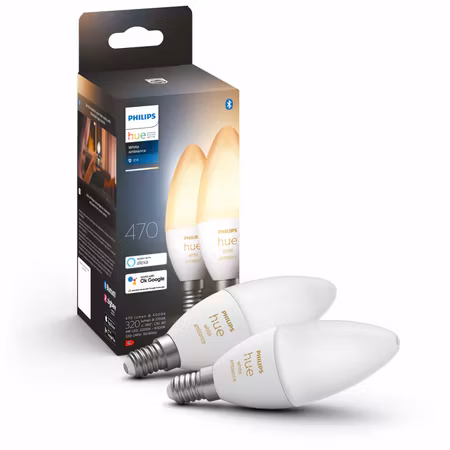 Philips Hue White Ambiance E14 Kron 2-pack
