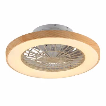 Takfläkt Starry med justerbar färgtemperatur och stjärneffekt - Träfärg