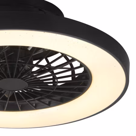 Takfläkt Starry med justerbar färgtemperatur och stjärneffekt - Svart