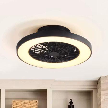 Takfläkt Starry med justerbar färgtemperatur och stjärneffekt - Svart