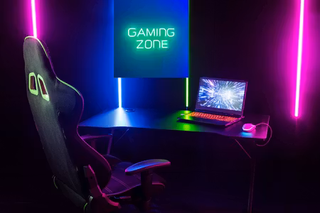 Neon LED-skylt Gaming Zone - 50x23 cm - Full RGB med touch fjärrkontroll