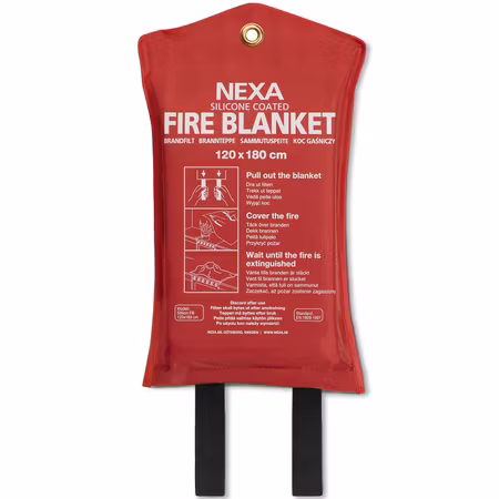 Nexa FB-180 RM Brandfilt silikon Röd 180 x 120 cm