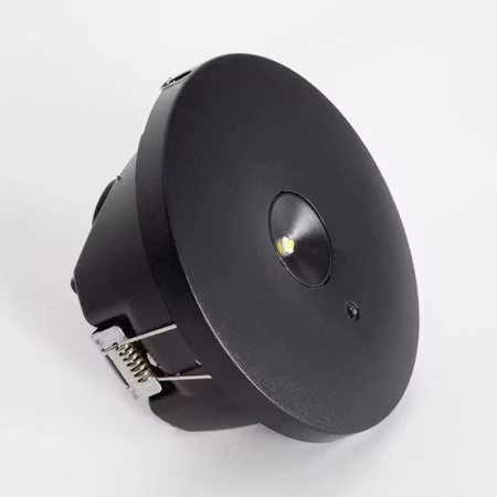 Infälld och utanpåliggande nödbelysning MTSPOT - svart