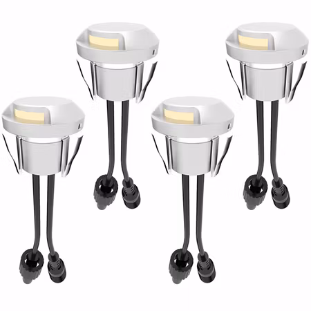 Llitt Allan Steplight kit 4-pack inkl strömadapter 12V 3000K 5lm IP67