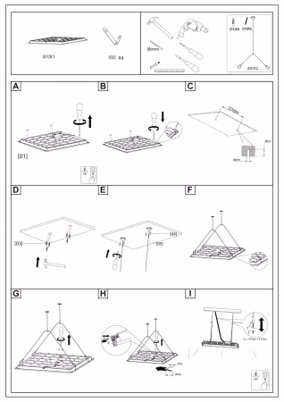 LED-panel upphängningsset