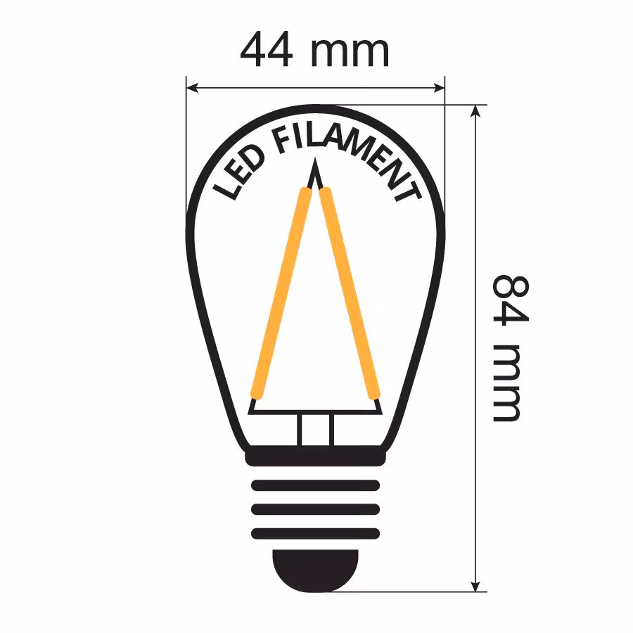 Extra varmvit E27 LED-lampa – 3 watt – 2000K – dimbar