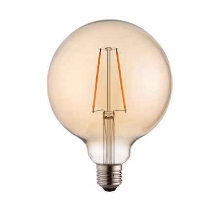 LY Sweden LED-lampa G80 dimbar - Amber Glas 2W 2200K E27