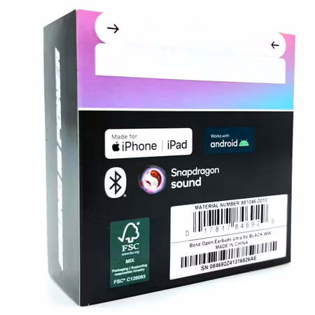 Bose Ultra Open Wireless True trådlösa hörlurar Svart