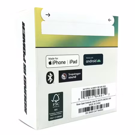 Bose Ultra Open Wireless True trådlösa hörlurar Vit