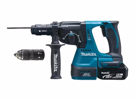 Makita DHR243RTJ roterande Borrhammare 2 batterier och laddare ingår 18V 2 Joule