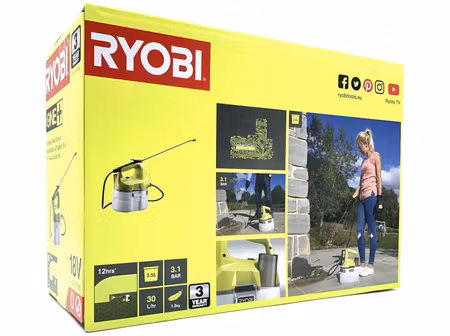 Ryobi ONE+ OWS1880 18V ogrässspruta utan batteri