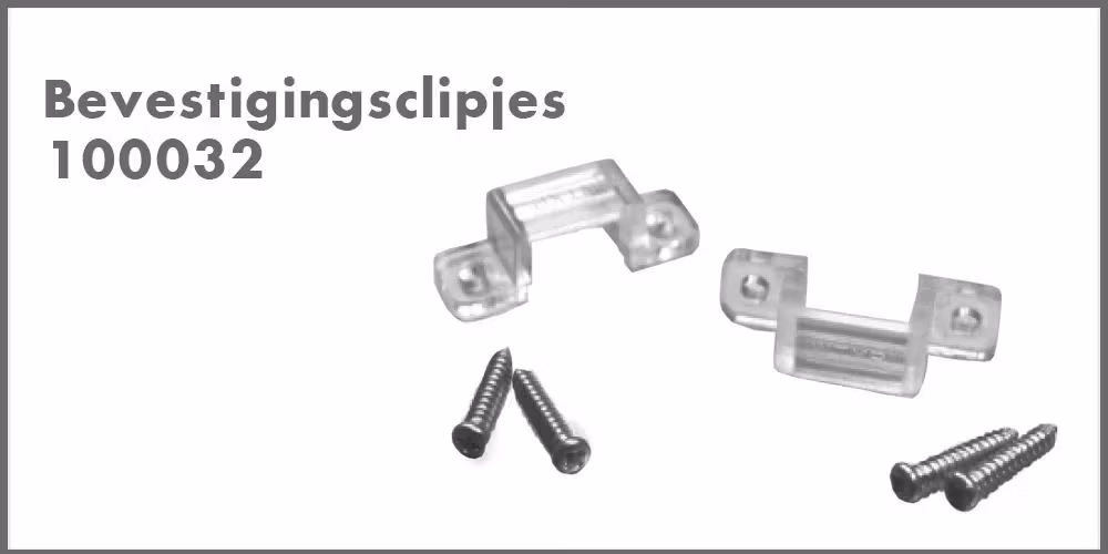 Set med 20 monterings klämmor för LED stripes