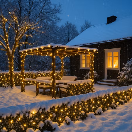 Premium Julbelysning utomhus Dimbar - Vattentät LED 20 meter med 400 varmvita lampor