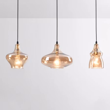 Taklampa 3-ljus med amberglas – Maracas