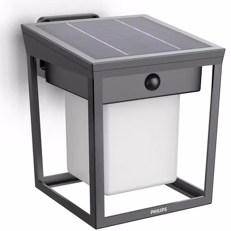 Philips Blaise Vägglampa Solcell LED 250/20lm Svart