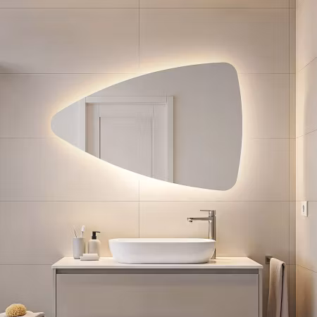 Vitra badrumsspegel 90 x 60 cm – dimbar, färgjusterbar och med inbyggd värmefunktion