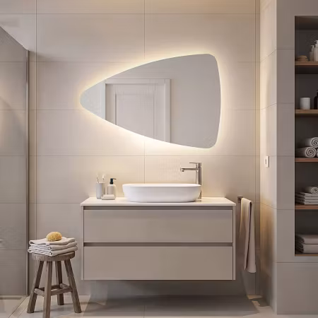 Vitra badrumsspegel 90 x 60 cm – dimbar, färgjusterbar och med inbyggd värmefunktion