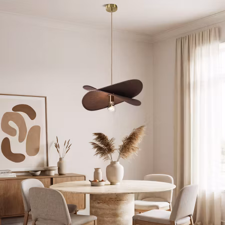 Modern hänglampa brun, 1 ljuskälla - Linha