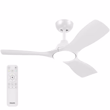 Philips Olas Takfläktslampa Ø106 cm Justerbart vitt ljus Vit