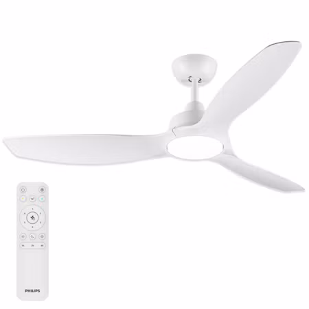 Philips Olas Takfläktslampa Ø132 cm Justerbart vitt ljus Vit