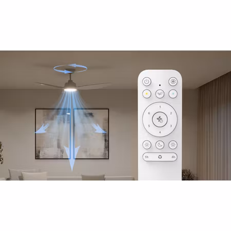 Philips Olas Takfläktslampa Ø132 cm Justerbart vitt ljus Vit